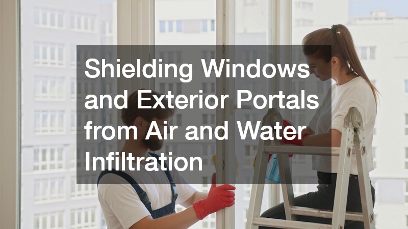 Shielding Windows and Exterior Portals from Air and Water Infiltration