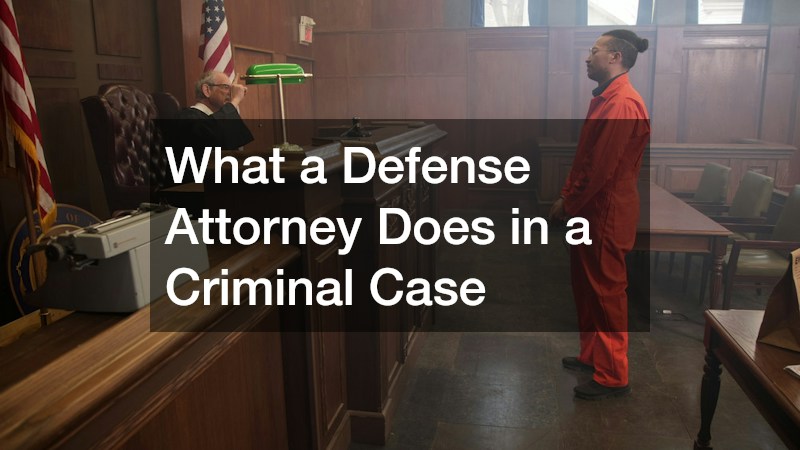What a Defense Attorney Does in a Criminal Case