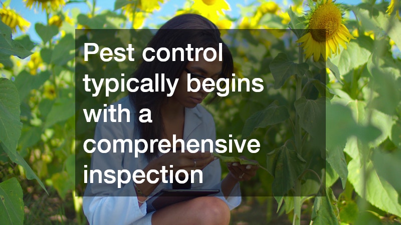 Pest control typically begins with a comprehensive inspection