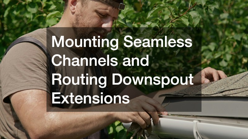 Mounting Seamless Channels and Routing Downspout Extensions