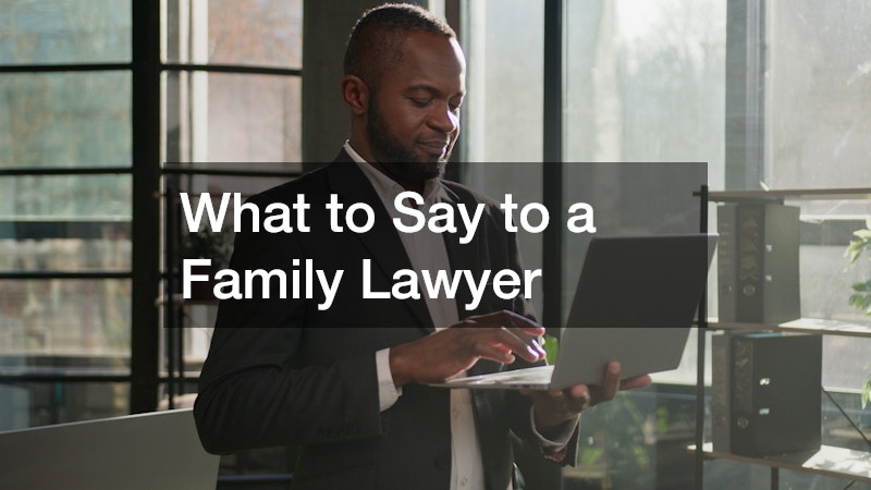 What to Say to a Family Lawyer