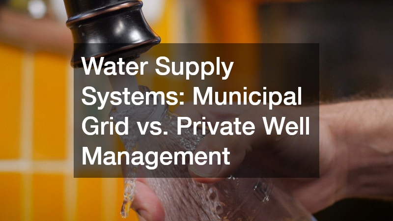 Water Supply Systems: Municipal Grid vs. Private Well Management