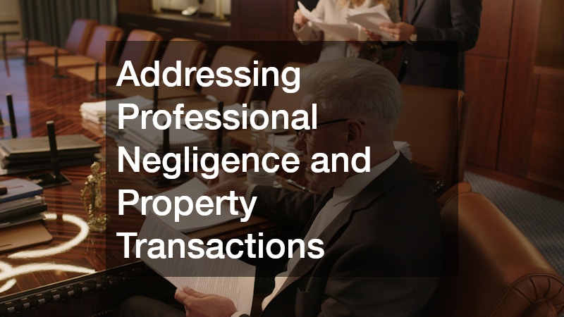 Addressing Professional Negligence and Property Transactions