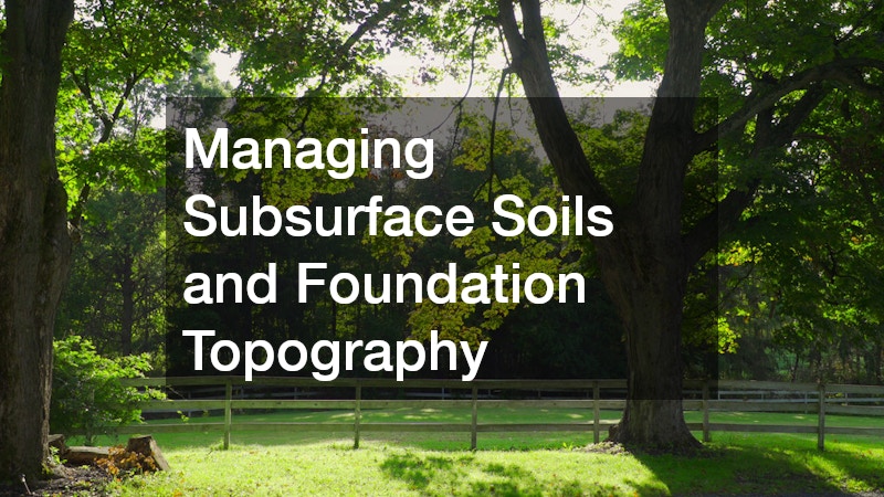 Managing Subsurface Soils and Foundation Topography