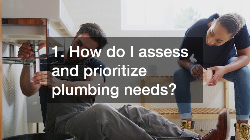 1. How do I assess and prioritize plumbing needs?