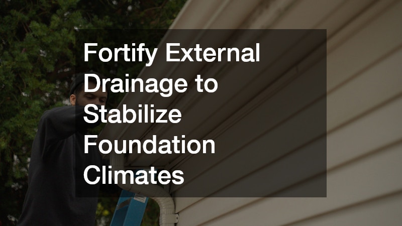 Fortify External Drainage to Stabilize Foundation Climates