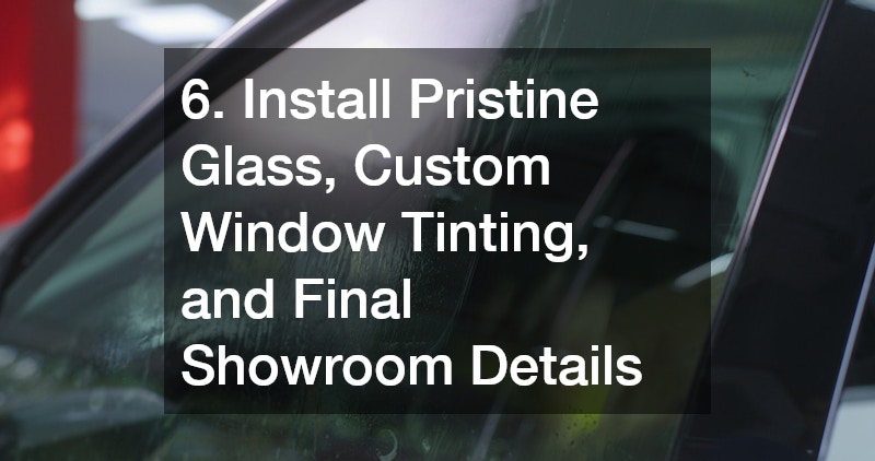 6. Install Pristine Glass, Custom Window Tinting, and Final Showroom Details