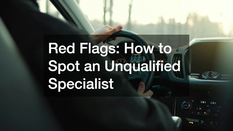 Red Flags: How to Spot an Unqualified Specialist