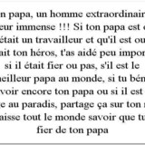 pour mon papa