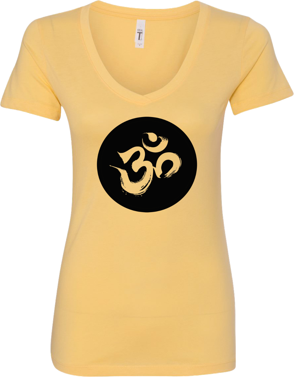 Womens Yoga T-shirt Aum Circle Blended V-neck