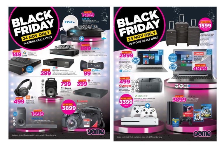 Game BLACK FRIDAY Deals 2017 YOMZANSI