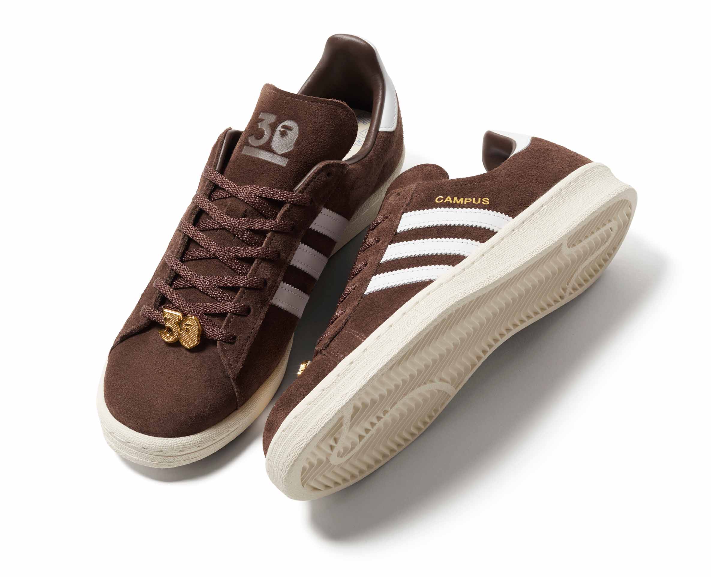 adidas  BAPE 30th Anniversary Campus 80s Brown
