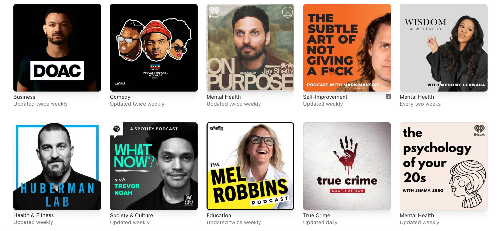 Apple most popular podcasts of 2024 in South Africa