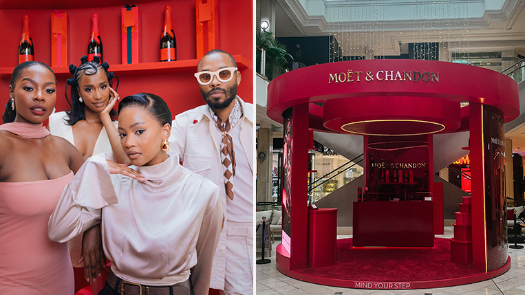 Moët & Chandon South Africa pop-up with bottle personalisation