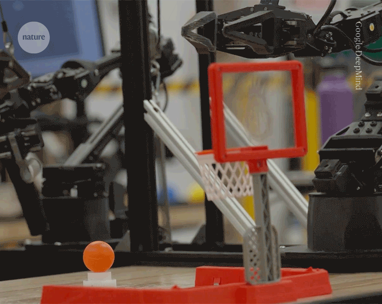 Watch DeepMind's AI robot slam-dunk a basketball