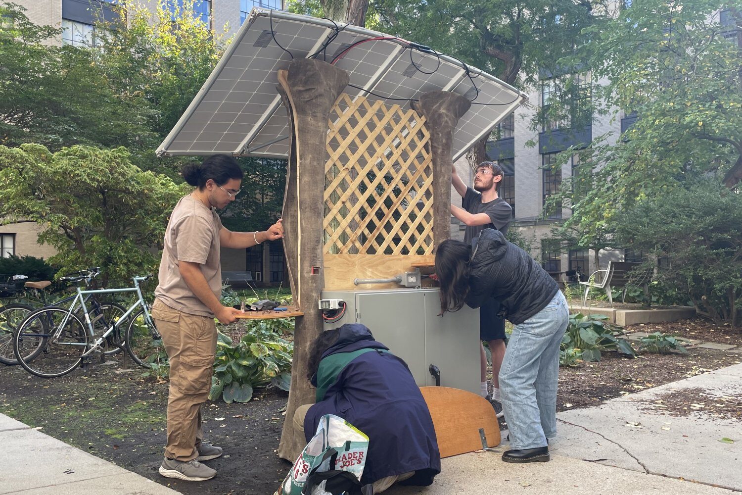 Resurrecting an MIT 'learning by doing' tradition: NEET scholars install solar-powered charging station