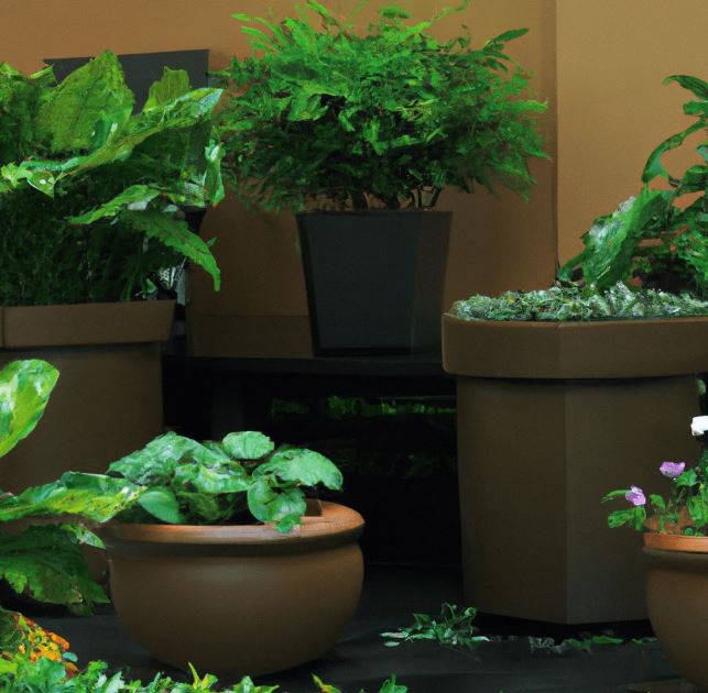 Rectangular wooden planters