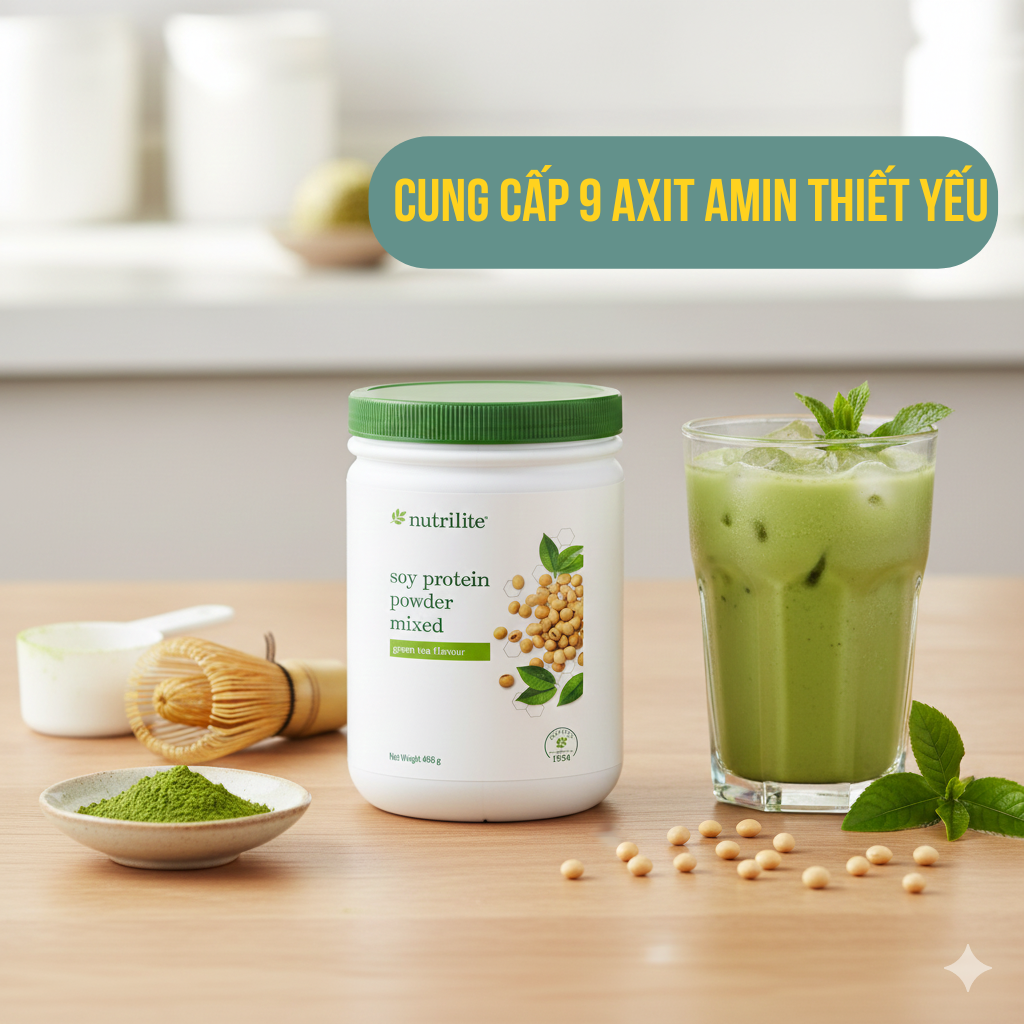 TPBS Nutrilite Protein Powder - vị trà xanh protein tra xanh wed 2