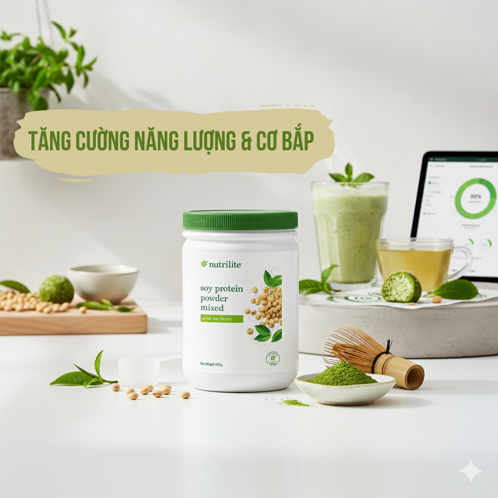 TPBS Nutrilite Protein Powder - vị trà xanh protein tra xanh wed 4 1