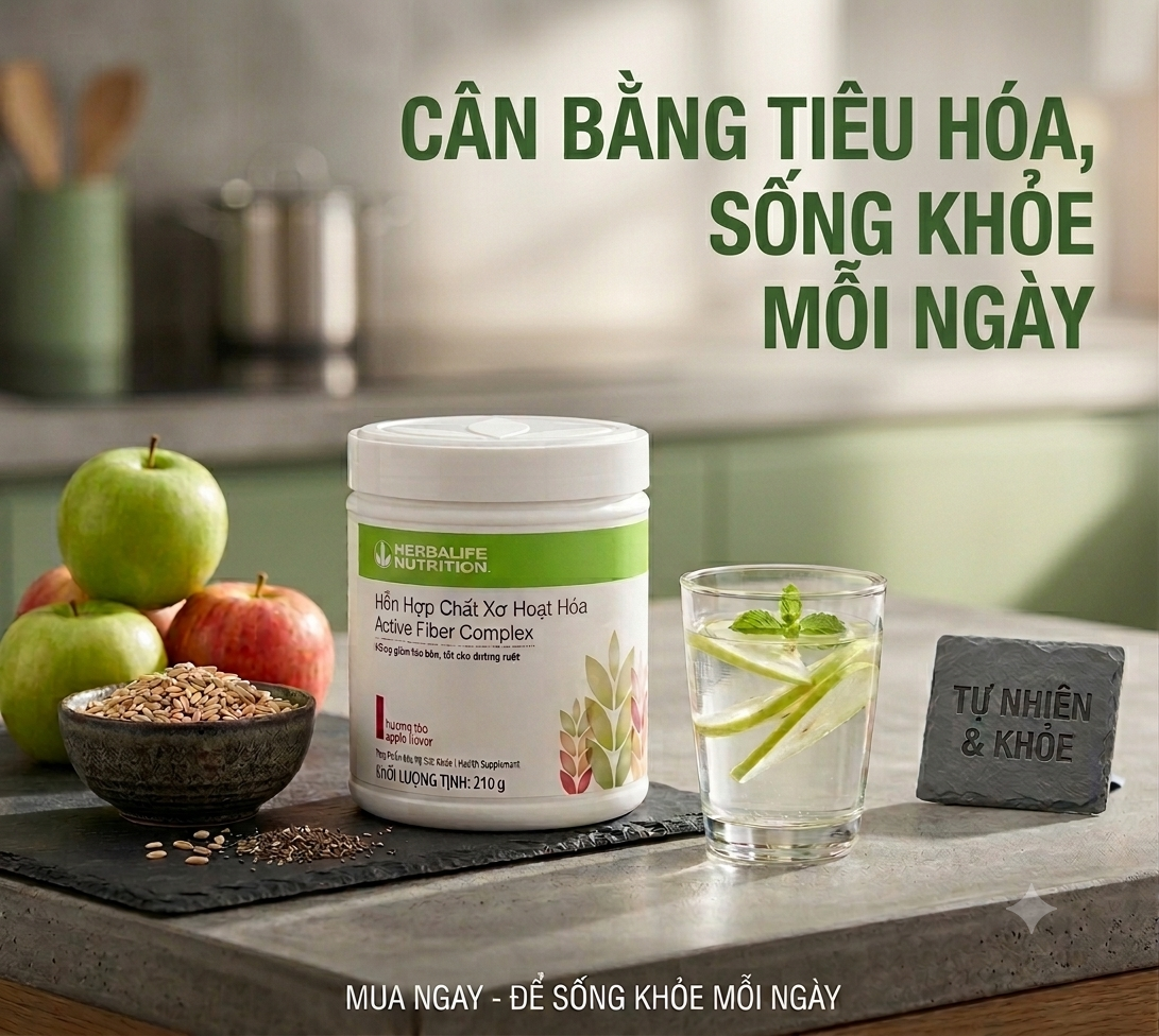 Hỗn Hợp Chất Xơ Hoạt Hóa (210g) (Táo) chat xo hoahoa wed3