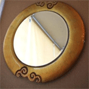 Round Glass Mirror with Swarovski Crystals