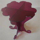 Glass Flower Side Table