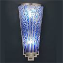 « CHAMPAGNE » Art Deco Sconce Cobalt