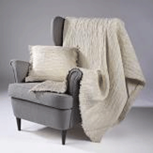 Dove grey bamboo throw