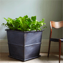 Ribbed Box in Copper with Optional Concealed Wheels