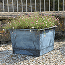 Square Copper Garden Planter - Small