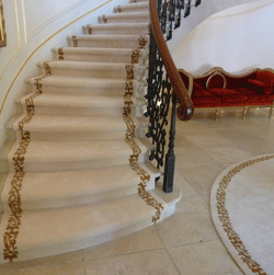 Handtufted Staircase and Matching Rug	