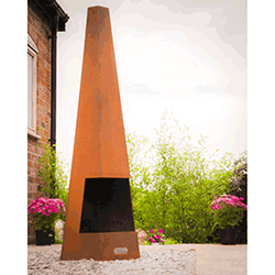 Corten Steel Hex Chiminea