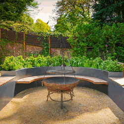 Curved Planter Benches