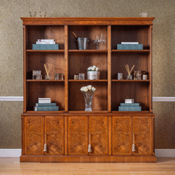 Stylish Bookcase in Burr Walnut