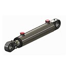 Threaded spherical bearing mounted hydraulic cylinders