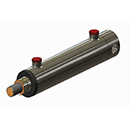 Rear pin mounted hydraulic cylinders
