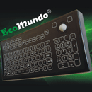 EcoMundo keyboard with laser trackball