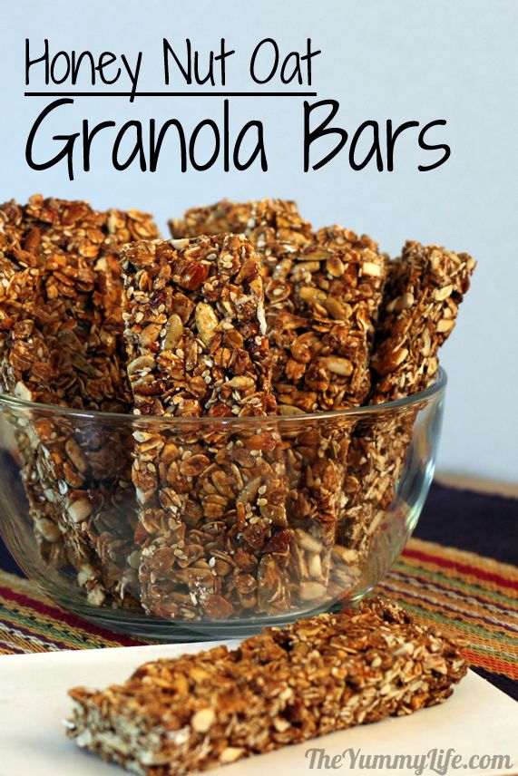 Honey Nut Oat Granola Bars
