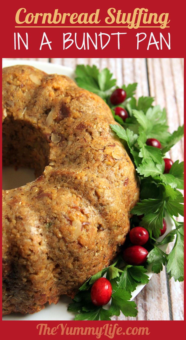 Cornbread Stuffing in a Bundt Pan