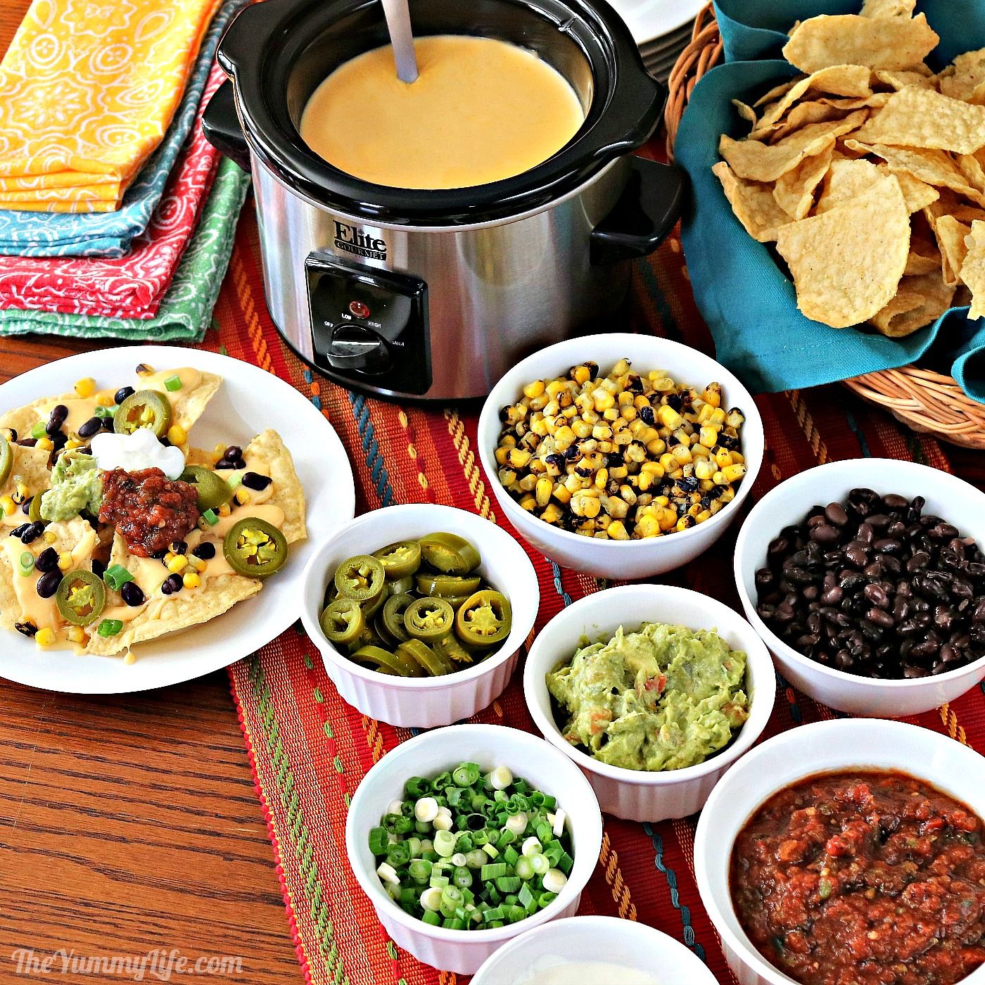 A Make Your Own Nachos Party Buffet