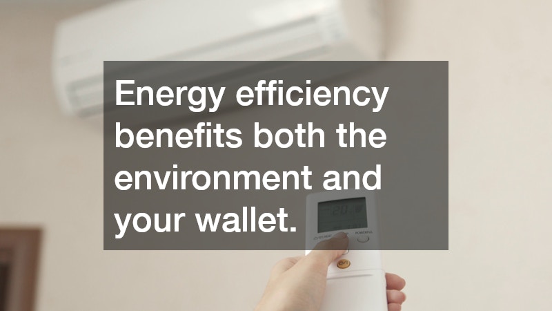 Energy efficiency benefits both the environment and your wallet.