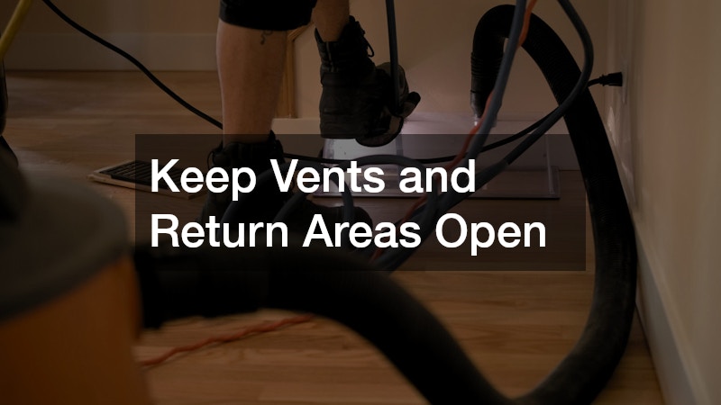 Keep Vents and Return Areas Open