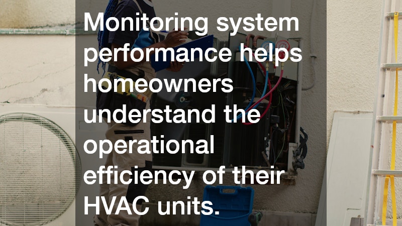 Monitoring system performance helps homeowners understand the operational efficiency of their HVAC units.