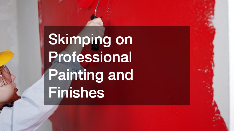 Skimping on Professional Painting and Finishes