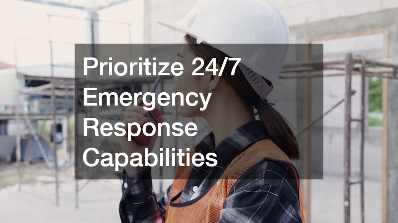 Prioritize 24/7 Emergency Response Capabilities