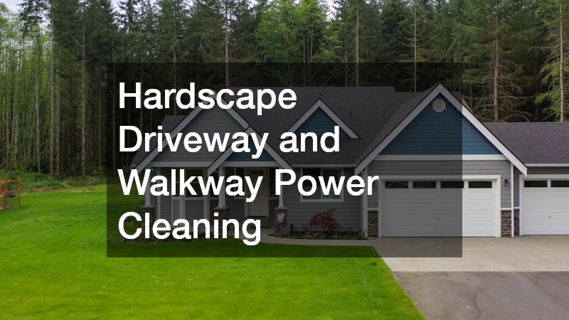 Hardscape Driveway and Walkway Power Cleaning