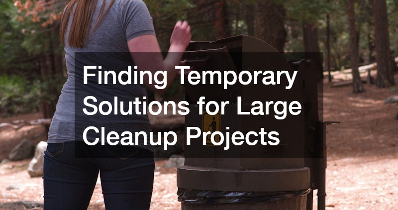 Finding Temporary Solutions for Large Cleanup Projects