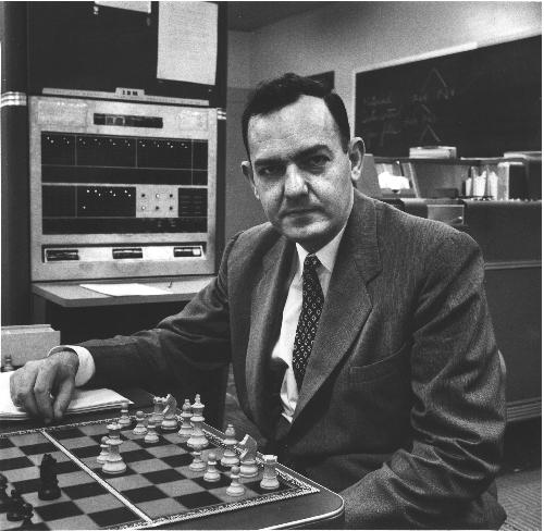 Herbert Simon, artificial intelligence pioneer, working on computer chess Herbert Simon, artificial intelligence pioneer, working on computer chess