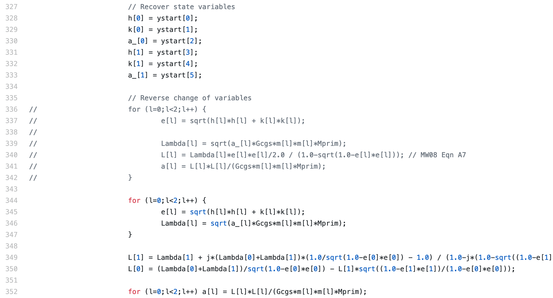 The troublesome lines of code The troublesome lines of code