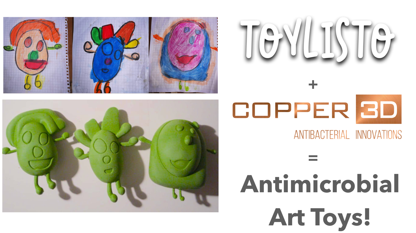 Toylisto and Copper3D combine to make 'Antimicrobial Art Toys' Toylisto and Copper3D combine to make 'Antimicrobial Art Toys'